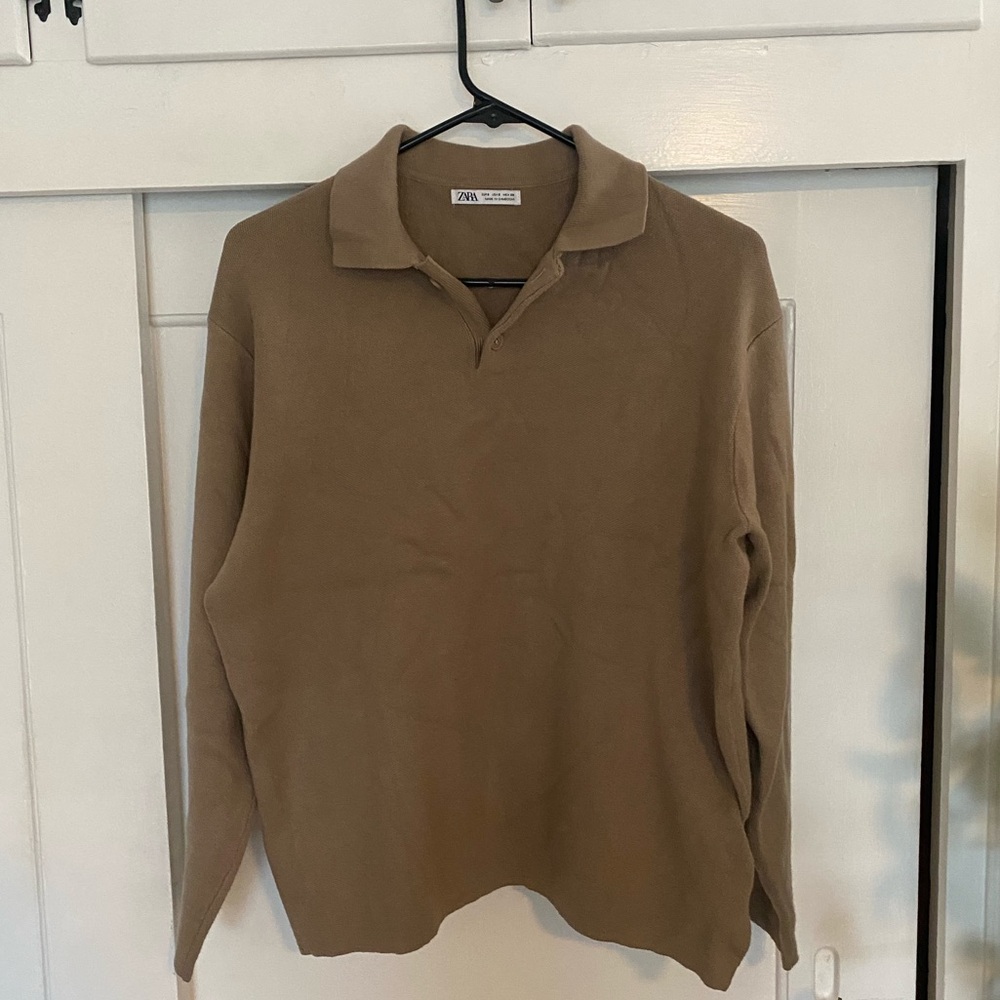 Zara men’s viscose blend polo shirt